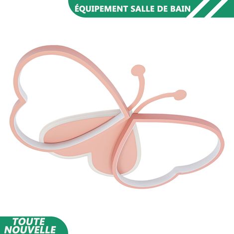 WAOBDLA 80W lampe de plafond moderne papillon luminaire de plafond Dimmable LED Lumière de plafond 3000K 4500K 6000K (1/5)