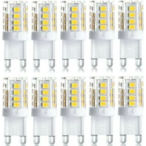 Lot de 10 spots LED, éclairage décoratif LED, ampoule LED G9, 5 W blanc chaud/blanc froid, ampoules LED à économie d'énergie, halogène, A (1/3)