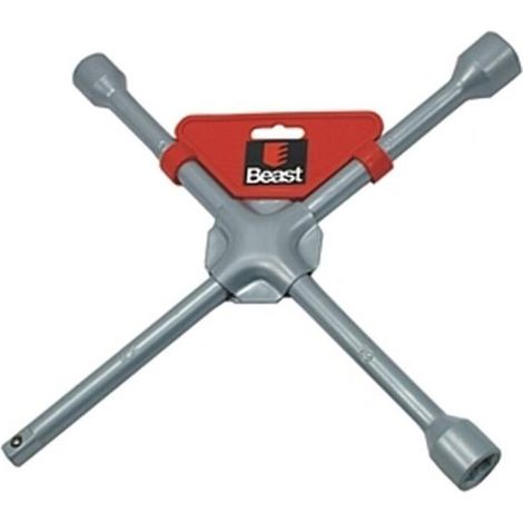 Clé en Croix 17-19-21 - 1/2'' - Acier - Usage Professionnel - Outil Pratique et Polyvalent - Beast