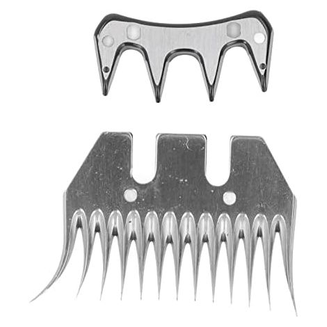 2Pcs en Acier au Carbone 13 Dents Cisailles à Moutons Lame à Dents Incurvée 7mm Espacement des Dents Tondeuse à Laine Peigne Coupe-Tondeuse pour Les Travailleurs Qualifiés (1/5)