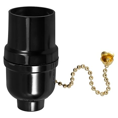 Douille Bakélite E27 Avec Interrupteur À Chaînette Pour Lampe À Tirage - Support De Lampe Polyvalent Pour Cuisine Salon Éclairage Intérieur (1/5)