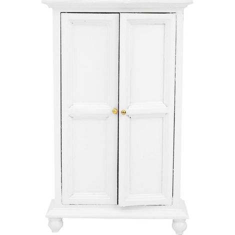 Armoire Miniature Vintage en Bois avec Tiroirs pour Maison de Poupée 1:12 (1/5)