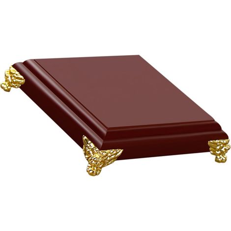 Socle Décoratif Carré en Bois Sculpté 12x12x3,5 Cm pour Pot de Fleurs, Base Artisanale Rétro pour Figurine, Support D'exposition et Rangement Loisirs Créatifs, Bureau et Salon (1/5)
