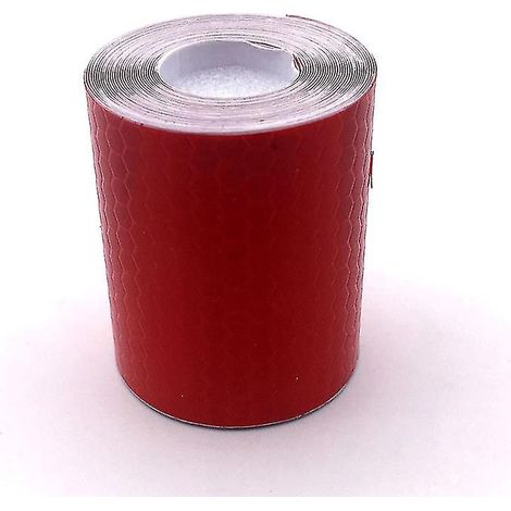 Bande réfléchissante auto-adhésive 3m x 5cm rouge, réflecteur sécurité étanche, autocollant chauffant adhésif pour signalisation. (1/5)