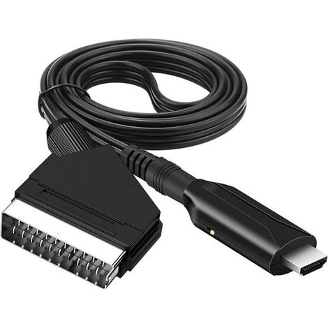 Câble péritel vers HDMI-Adaptateur péritel vers HDMI-Convertisseur audio vidéo péritel tout en un vers HDMI 1080p/720p (1/5)