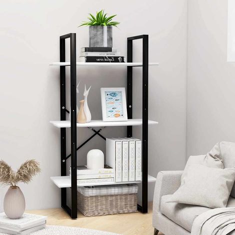 806507 vidaXL Storage Shelf White 60x30x105 cm Engineered Wood (1/5)