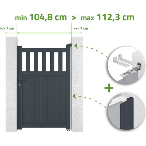 Verstellbare Torbreite 1m SANTIS H.160cm grau Aluminium (1/4)