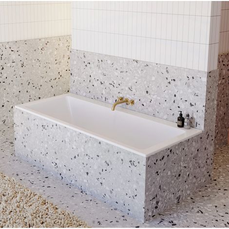 RIHO Lusso Bañeras rectangulares de pared, empotradas, 2 plazas,