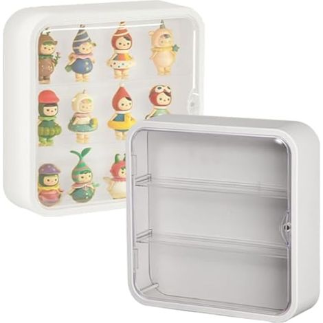 Vitrine pour Collection, Vitrine Murale pour Objets de Collection 3 Niveaux, Vitrine en Transparent avec Porte Magnétique Compatible avec Lego Figurines Pop Maquette Mini Figurines Objets de Collectio (1/5)