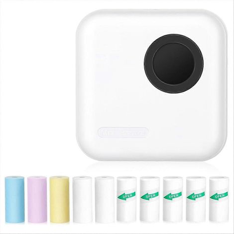 Mini imprimante d'autocollants Bluetooth Imprimante thermique Noir (1/5)