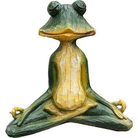 Décorations de jardin Méditation Grenouille méditante Grenouille en méditation Ajout ludique à l'espace (1/4)