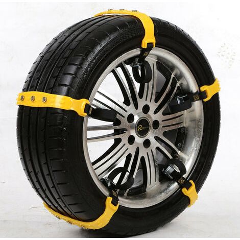 BUNTHAUS Lot de 10 chaussettes à neige 185-225 mm – Chaînes à neige antidérapantes avec clous en alliage – Ajustement universel pour SUV et camions (1/5)