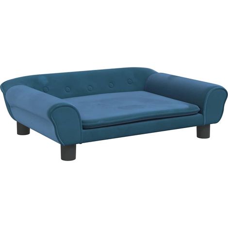 Lit pour chien panier canapé confortable 70 x 48 x 22 cm velours Bleu