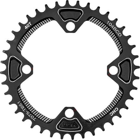 Fahrräder 104BCD Kurbelkettenblatt Narrow Wide Fahrrad Einzelkettenblatt Rad Rundkettenblatt 40T 42T Kurbelsatz Zähne (40T Schwarz) (1/5)
