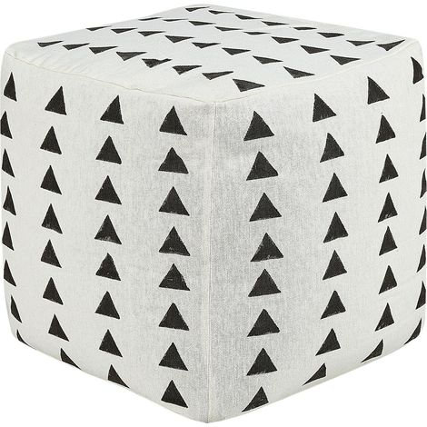 Pouf TARODI Baumwolle Cremeweiß