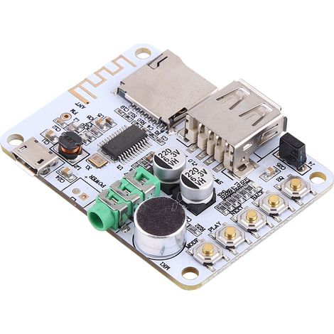 Nouveau récepteur audio Bluetooth avec microphone, amplificateur, USB, carte TF, décodeur FM MP3, lecteur WMA, WAV et FLAC n° 1 (1/5)