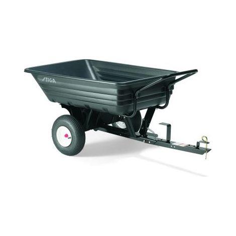 Remolque de plástico para tractor de césped ORIGINAL STIGA 180 litros de capacidad