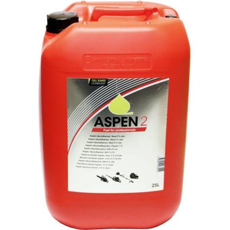 Aspen 2-Takt Kraftstoff Frt Mischung Fertig zum Gebrauch Mit 2% Biologisch abbaubarem Öl 25 Liter - Aspen