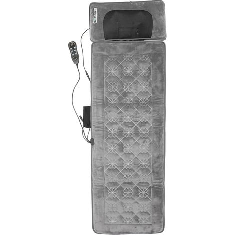 Coussin de Massage Corps Entier Vibrant Gris Chauffant Électrique, Tapis de Massage Intégral pour Salon et Maison, 100-240V Prise UE (1/5)