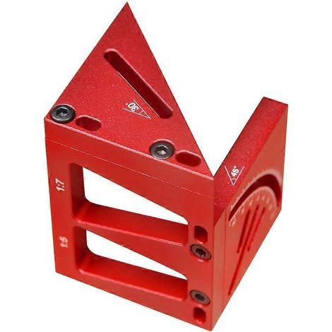 3D-Mehrwinkelmesslineal 10-90 Grad aus Aluminiumlegierung, hochpräzises Messwerkzeug zum Markieren und Abpausen von Holz.