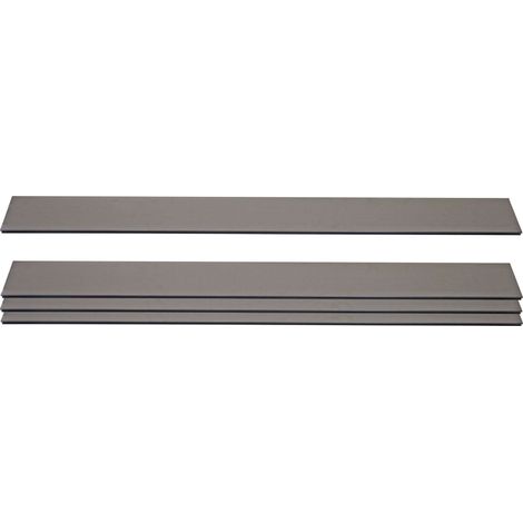 Lot de 4 lattes pour brise-vue en WPC Sarthe, planches brise-vent, approx. 1sqm - 180cm, gris
