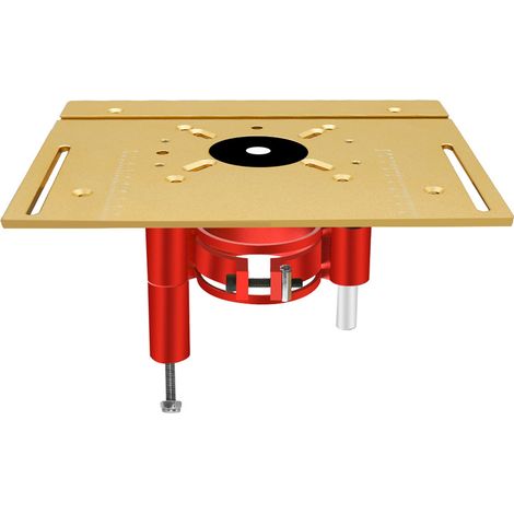Satz von 4 Einlegeplatten für Frästische, aus Aluminiumlegierung, für die Holzbearbeitung, mit 47 mm Hubbasis für Motoren von 63,8 bis 65 mm Durchmesser, für Gravier- und Fräsmaschinen, Holzbearbeitun (1/2)