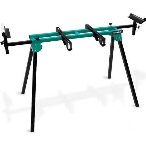 Vonroc – Support de scie à onglet réglable en acier – Charge max 150 kg – Dimensions 935 x 640 x 825mm – Pour scies à onglet et perceuses sur table