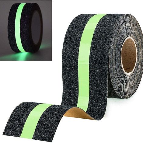 10 m x 5 cm Antirutschband, fluoreszierender Klebstoff und rutschfeste Treppenstufenmatten, hochfestes Sicherheitsschleifpapier (1/4)
