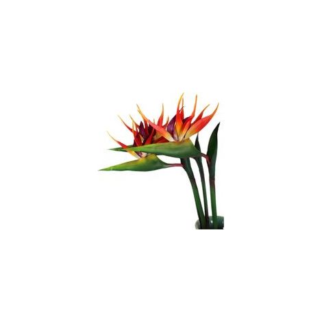 Lot de 3 oiseaux de paradis 81,3 cm – Fleurs artificielles résistantes aux UV – Caoutchouc souple – Décoration intérieure et extérieure (1/5)