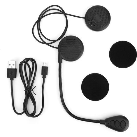 Casque moto Bluetooth 5.0 avec réduction intelligente du bruit, kit mains-libres pour appels et musique, idéal pour sports motocyclistes.