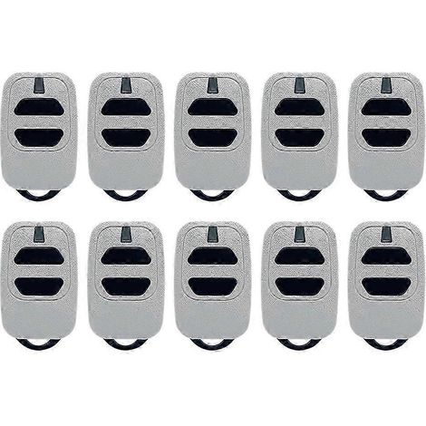 Lot de 10 télécommandes de porte de garage à 2 boutons, 433,92 MHz, à code tournant, compatibles avec les émetteurs portatifs des séries DEA, GT2, GT4, GTI2, GTI4 et GTI. Excellente qualité. (1/5)