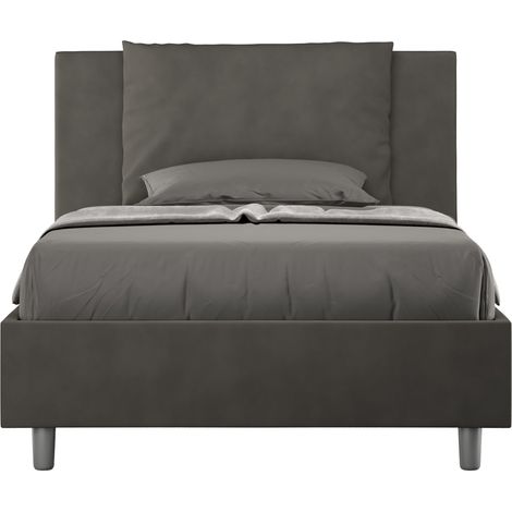 Letto 1 Piazza e Mezzo 120x200 cm con Rete Antea Grigio (1/5)