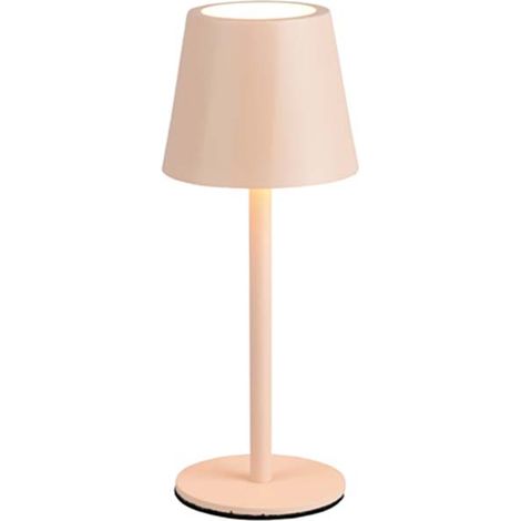 Tischleuchte LED Akku Nachttischlampe Außenbereich sandfarben Touchdimmer H 21cm