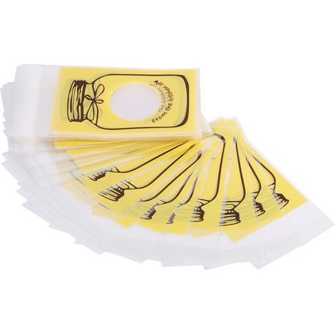 100 sachets jaunes pour bonbons, biscuits et cookies, sacs cadeaux en plastique adorables, fournitures de fête (1/5)