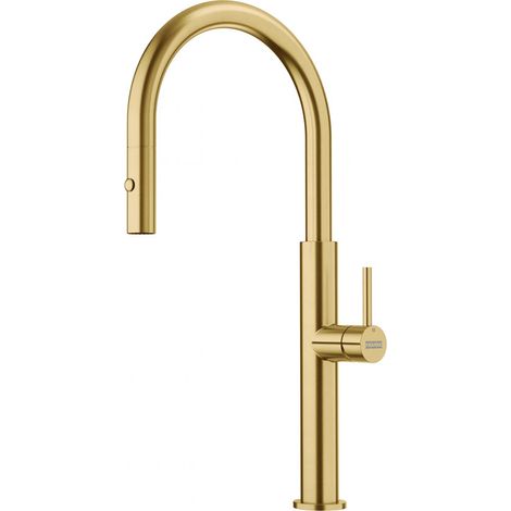 Franke Küchenarmatur Pescara J Auszug Gold Auszugsbrause Edelstahl PVD (1/2)