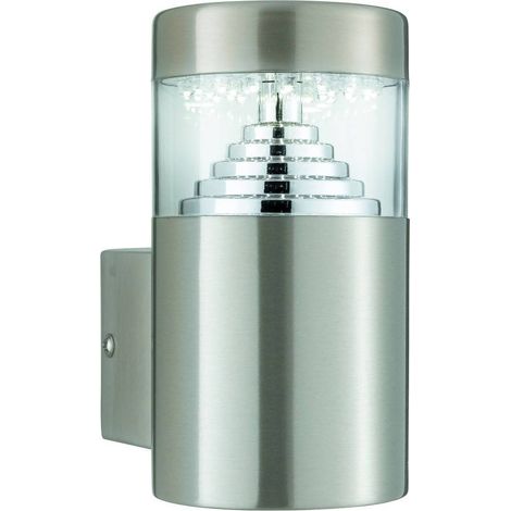 Searchlight Brooklyn - Applique da esterno a LED in acciaio inossidabile IP44