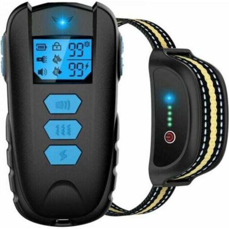 Dog Training Collar with 1650 Feet Remote, IPX7 Waterproof Dog Collar with Beep, Vibration, Shock, Adjustable 0-99 Levels of Vibration Shock for Small, Medium and Large Dogs (1/5)
