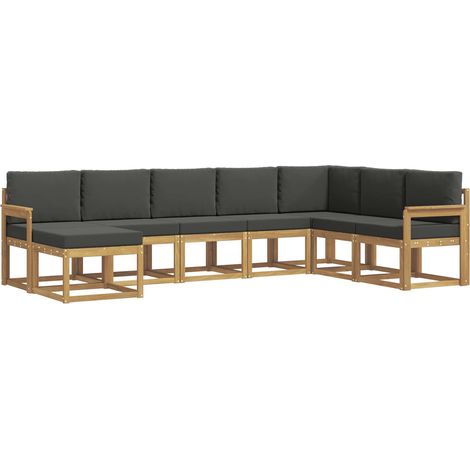 Outdoor Sofa Set with Cushion 8 pcs White and Anthracite vidaXL (1/5)