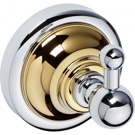 Patère RETRO en chrome-or 6,5x6,5x6,5 cm (1/3)