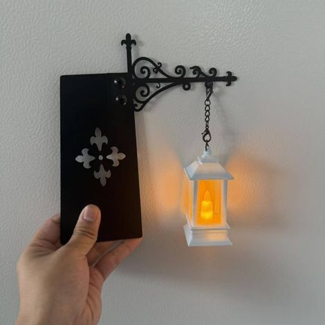 Lampe de bibliothèque décorative - Lanterne blanche - Idéale pour les fêtes, Halloween et Noël. (1/4)