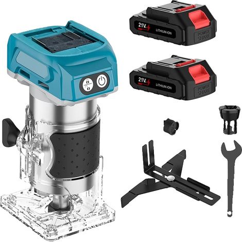 Défonceuse, Moteur Sans Charbon, Contrôle de Vitesse Variable, Avec 2XBattery (1/2)