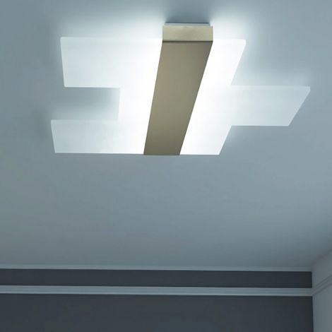 Plafoniera classica top light flight 1180 70 oro led integrato lampada parete acrilico