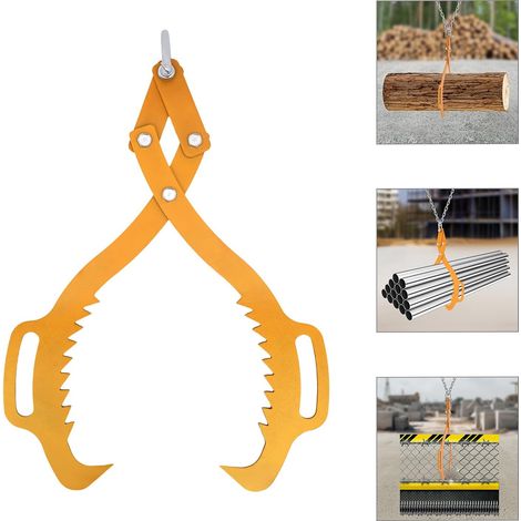 Forstzange Für Baumstämme 21 Inch Rückezange Holzzange Hebezange Holzgreifer Packzange Bis 533 mm 700 kg Verladezange Für Stämme und Stangen (Gelbe) (1/5)