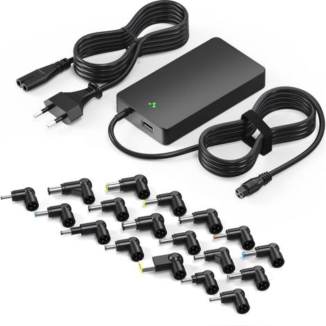100W 90W 65W 45W Chargeur Universel PC Portable 12V, 15V, 18,5V 19V 19,5V 20V Adaptateur Alimentation Ordinateur, Pas de USB-C (1/5)