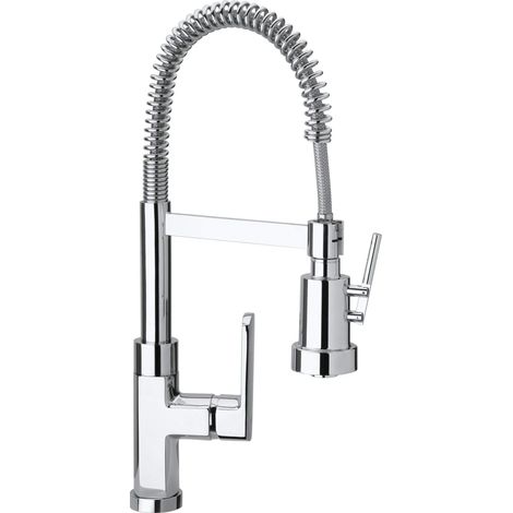 Miscelatore lavello cucina doccia professionale Paini Ovo 86CR557P  Cromo