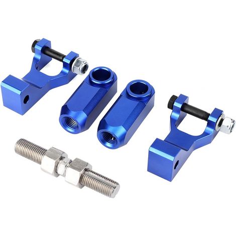 Kit D'abaissement Avant Arrière Réglable pour VTT, Durable, Haute Résistance, pour 350 660 700, Bleu Noir, 8,9 Cm, 5,1 Cm, Parfait pour les Courses de Dragsters sur Piste Plate et le Trail (1/5)