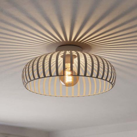[GEBRAUCHT] B-Ware Eglo Deckenleuchte Lampe Mogano 3 LED dimmbar beige Ø43cm Stahl 18cm hoch (1/2)