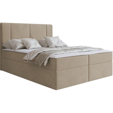 Cama continental Zanesville 101, Manila 02, Continental, Doble, 140x200, Tapiz, Somieres, 142x209x115cm