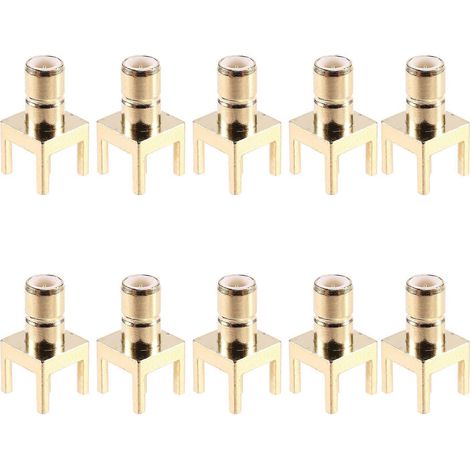 10 connecteurs SMB mâles de montage PCB, adaptateur RF coaxial (1/5)