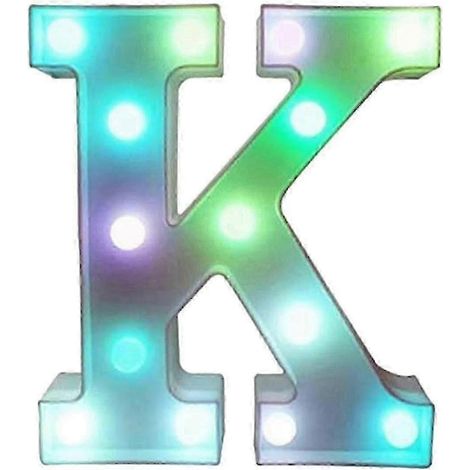 Lettres lumineuses LED colorées avec télécommande, initiales lumineuses pour bar et fête, décoration pour la maison - 25-26 pouces (1/5)